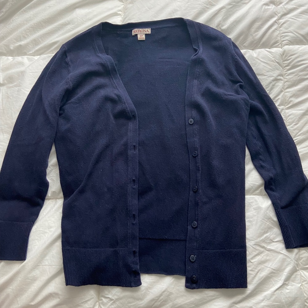 Navy Blue Cardigan
